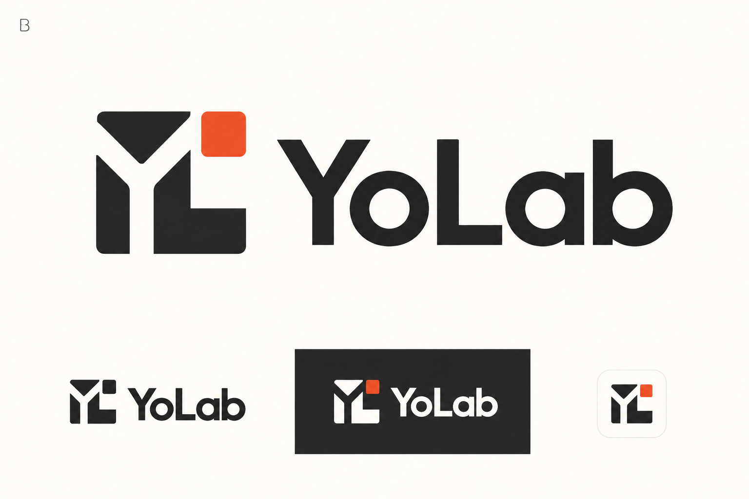YoLab 原始 B 方案 Logo